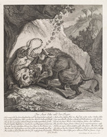 KG 01095
<br/>
Oerrund en tijger
<br/>
<em>Ridinger, Johann Elias (1698-1767)</em>